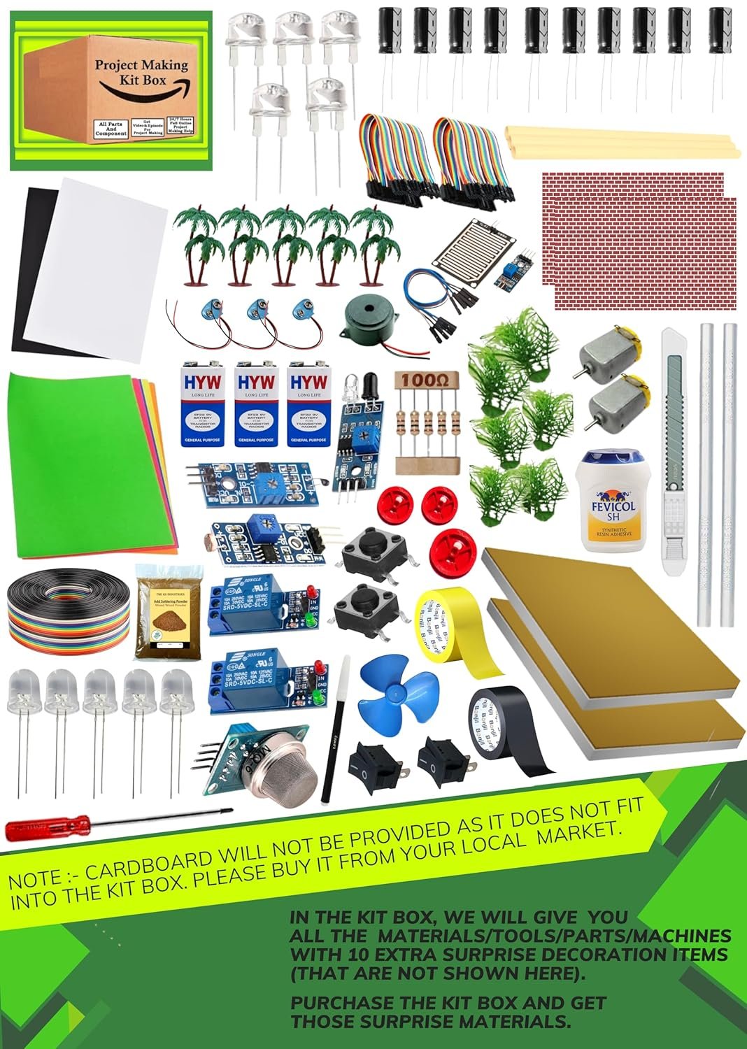 Project Kit Box/DIY kit for 6 to 15 years/Components Kit Box/School Science Project Kit/Kit Box