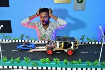 Solar Wireless Electric vehical/Inspire Award Project/Solar car/science project kit/Diy Project/Final year electrical project