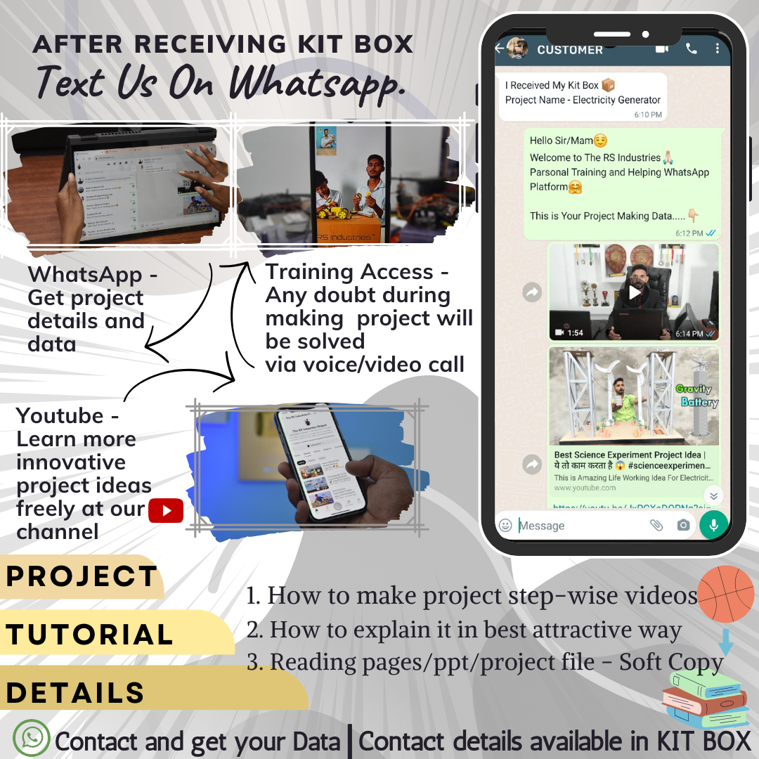 Gravity Battery Project Kit/Electrical Project Kit/Electonic Project Kit/Science Project Kit/Wind Power Project Kit/Windmill Project Kit/Free Energy Project Kit Visit the The RS Industries Store