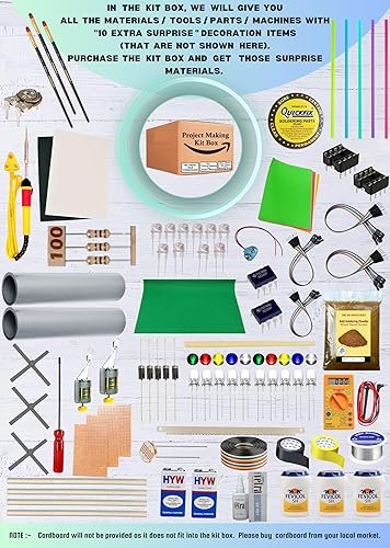 Vertical Axis Wind Turbine Project Kit Box, Free Energy Based Inspire Award DIY Science Project, Free Energy Project, Electrical Project, project Kit, Electricity kit