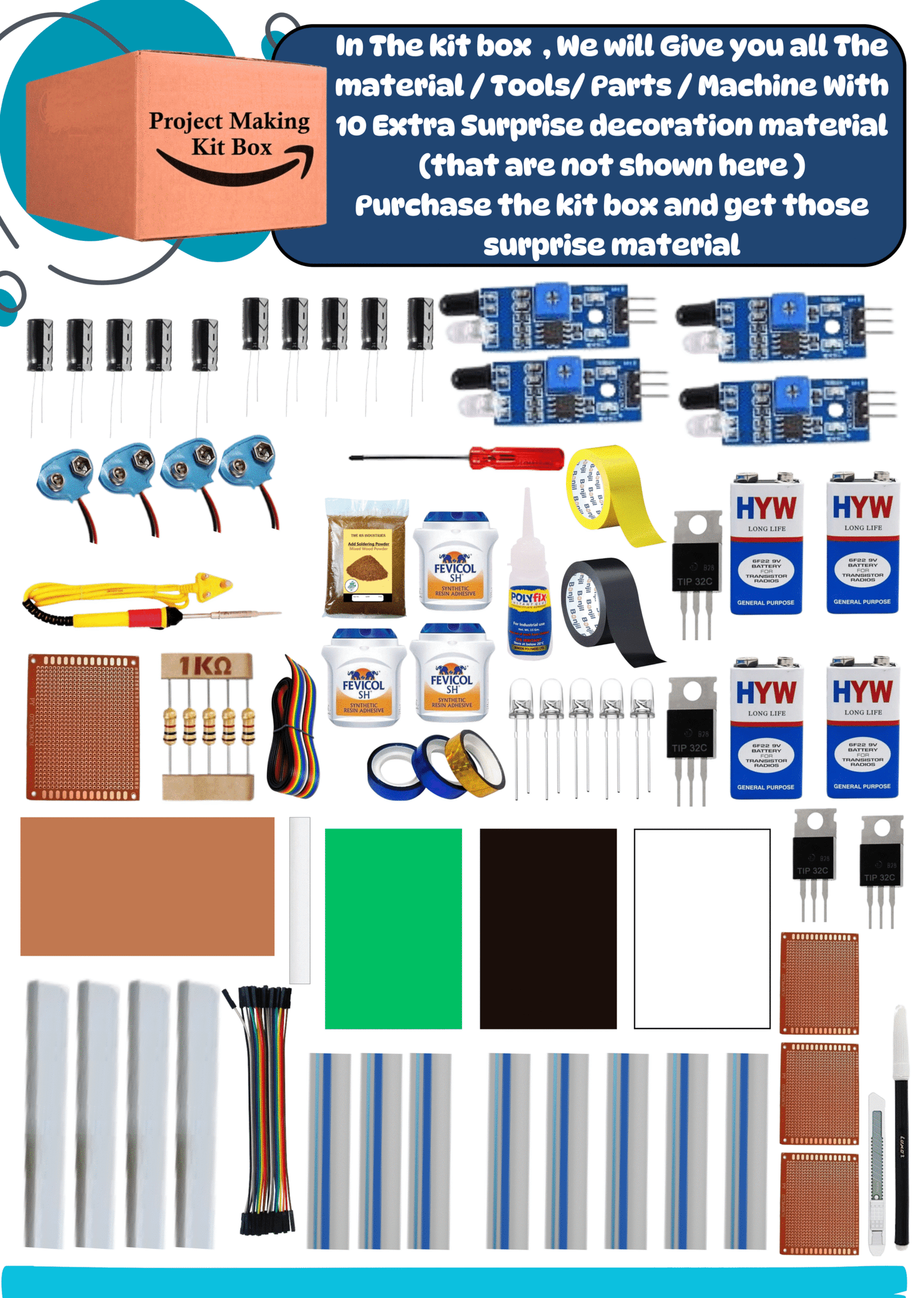 Automatic Street Light Project Kit Box/Street Light School Project/IR Sensor Street Light/Smart Street Light Project Kit Box