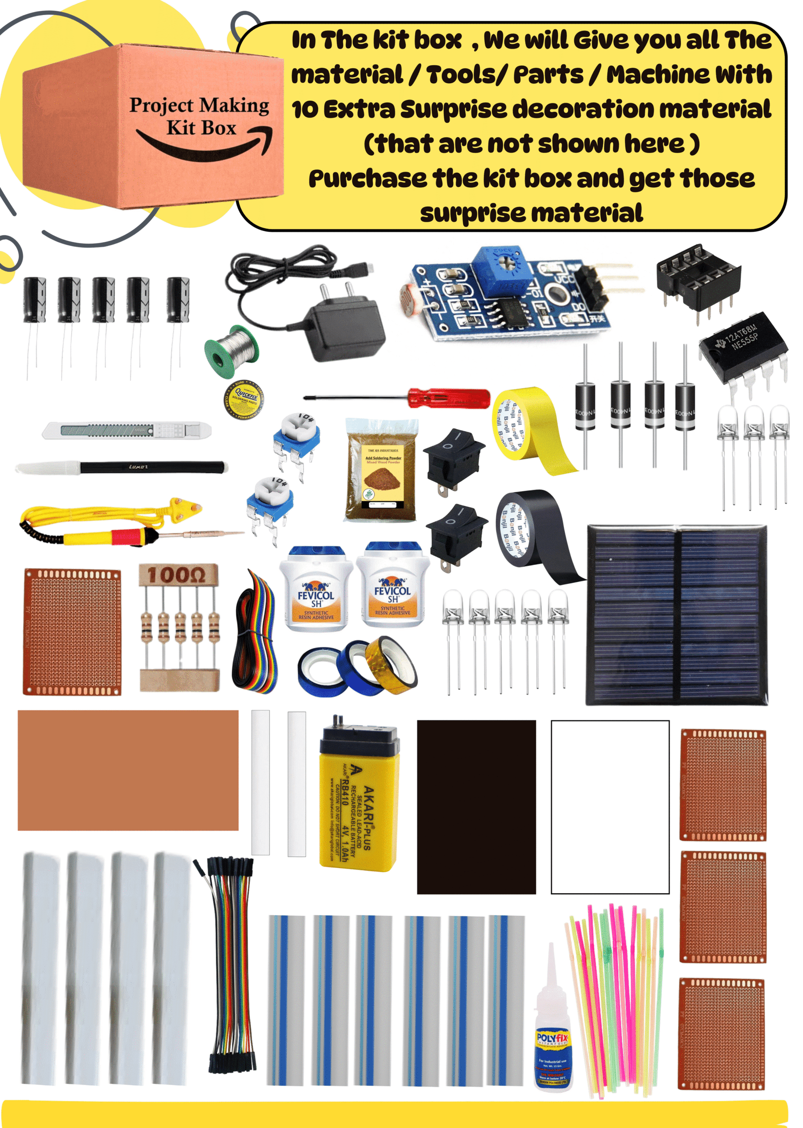 Solar Street Light School Project/Inspire Award Project Kit Box/Street Light Project Kit Box/Automatic Solar Street Light Project Kit Box