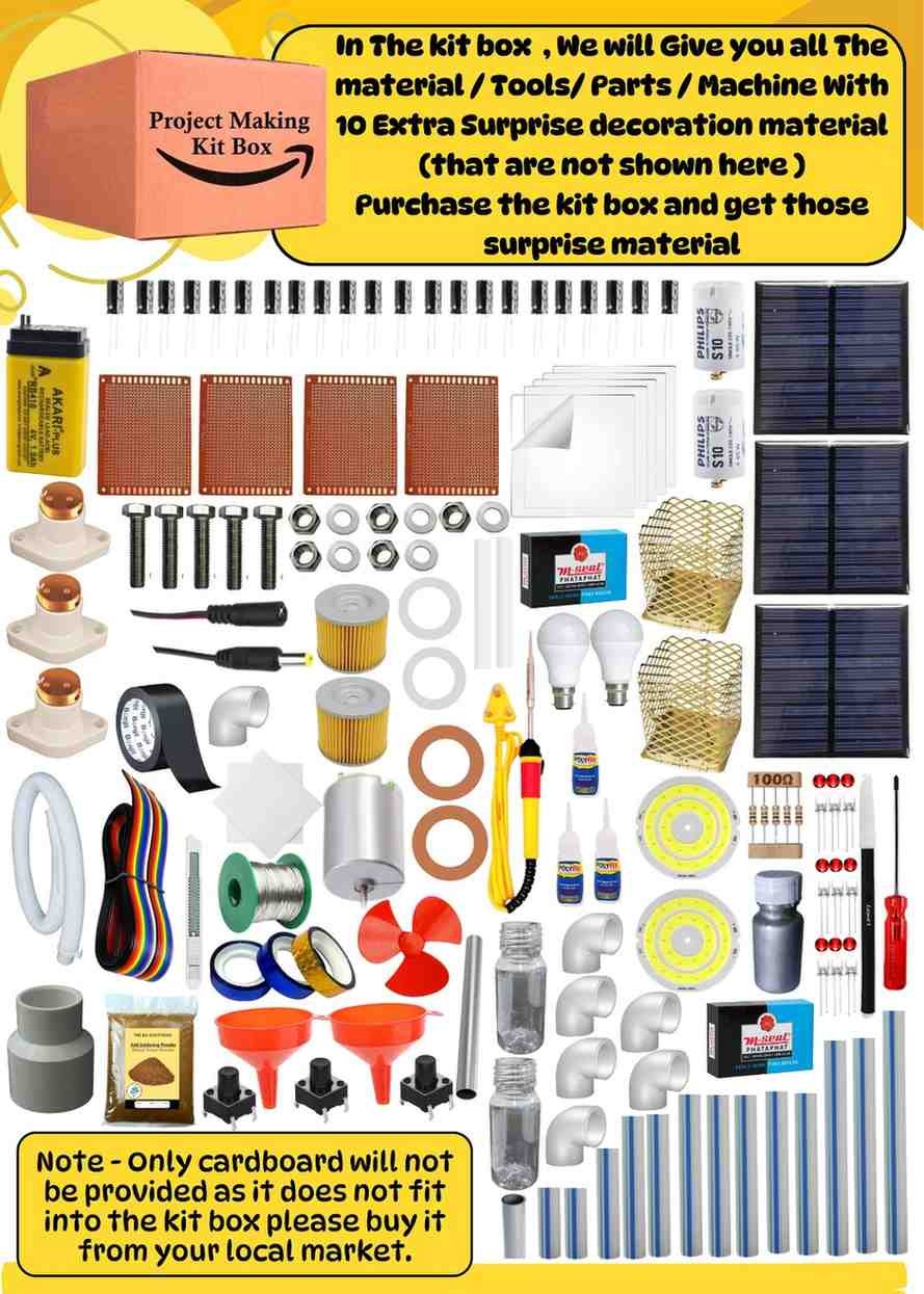 Generate Electricity by Waste Materials/Inspire Award Project Kit Box/Generate Electricity by Plastic and Pollurion Conword to Ink/Electricity from Garbage Project
