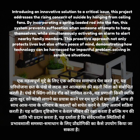 Anti suicide fan project/Anti suicide fan working model/Inspire Award Project Idea/Problem Soling Idea Project For Students
