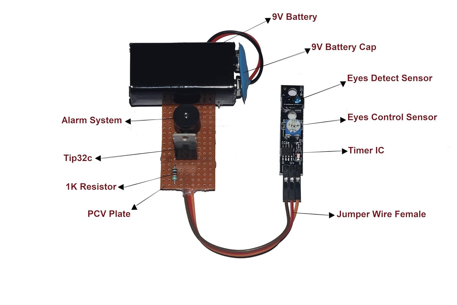 Eyes Blink Sensor Project/Anti Sleep Alarm Project Kit/Inspire Award Project Kit Box/Low Budged Project Kit Box/Science Project Kit Box/Engineering project Kit Box