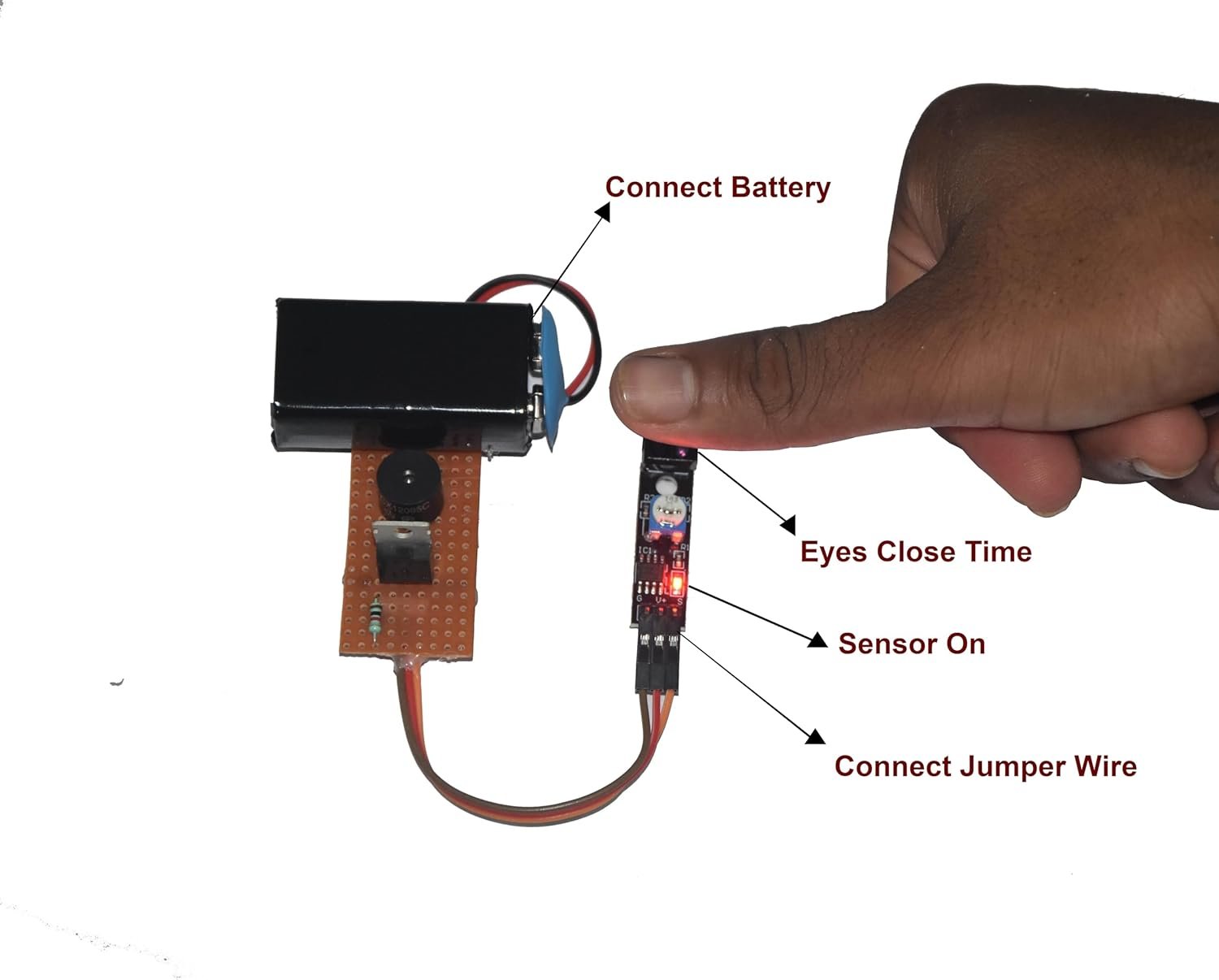 Eyes Blink Sensor Project/Anti Sleep Alarm Project Kit/Inspire Award Project Kit Box/Low Budged Project Kit Box/Science Project Kit Box/Engineering project Kit Box