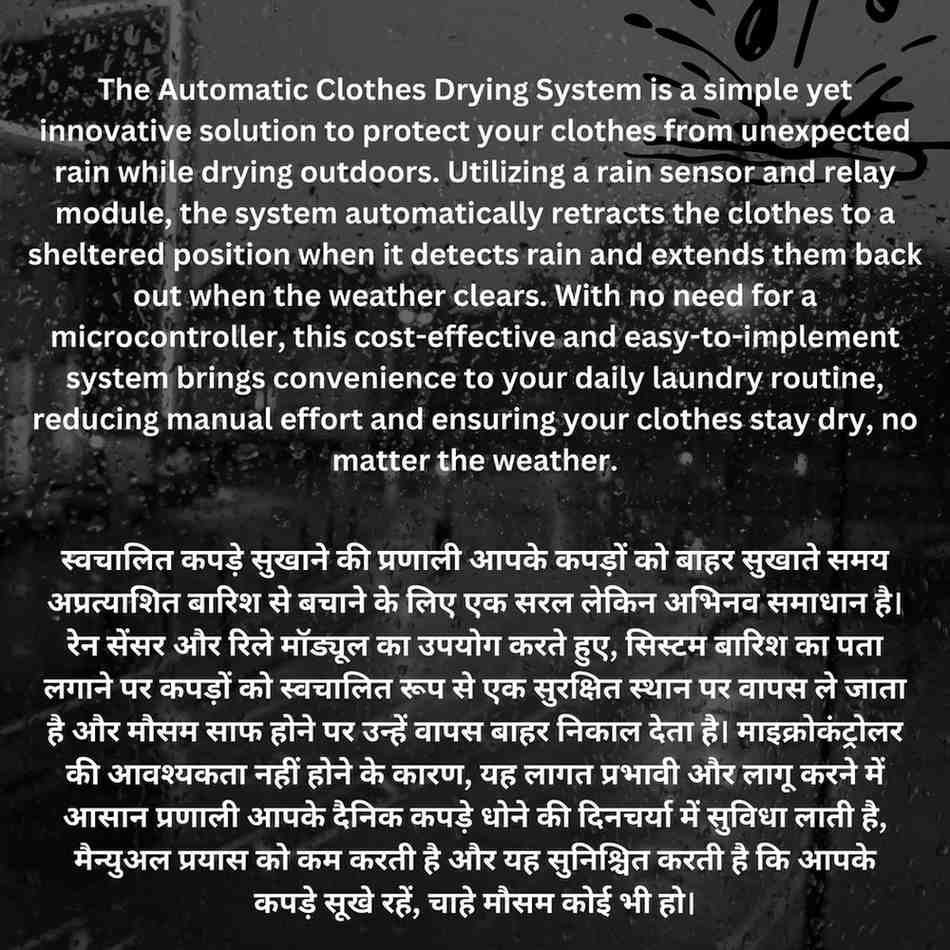 Automatic Rain Detection Smart Roof For Cloth Protection/Rain sensor DIY project/Rain Sensor Project