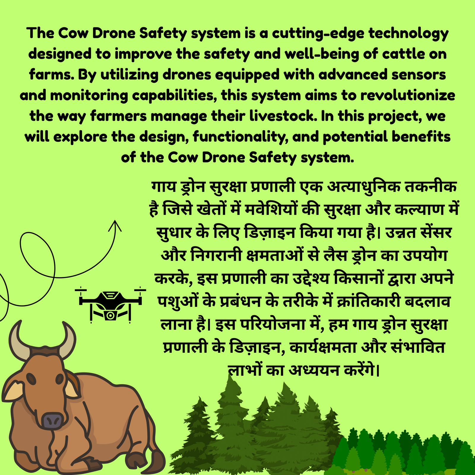 Cow Safety Drone project for electrical engineering final years project