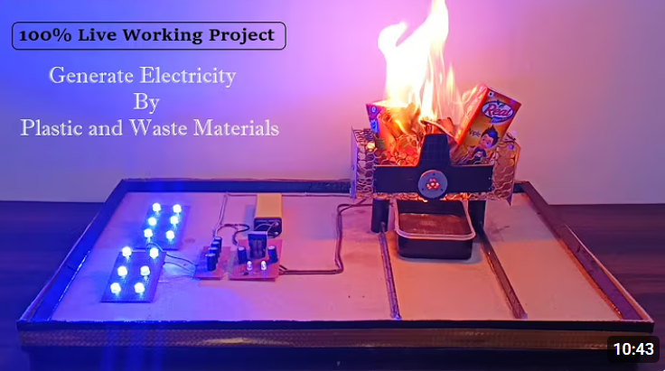 Generate Electricity By Waste Materials/biodegradable and non-biodegradable Project/Inspire Award Project Kit Box/Low budget Project Kit Box/Electrical Engineering Project Kit Box