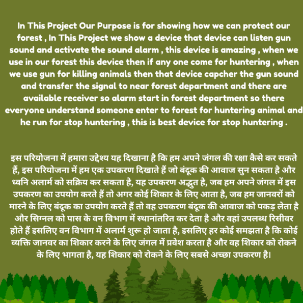 Safety for wild Animal Project kit/ Best Inspire Award Project Kit