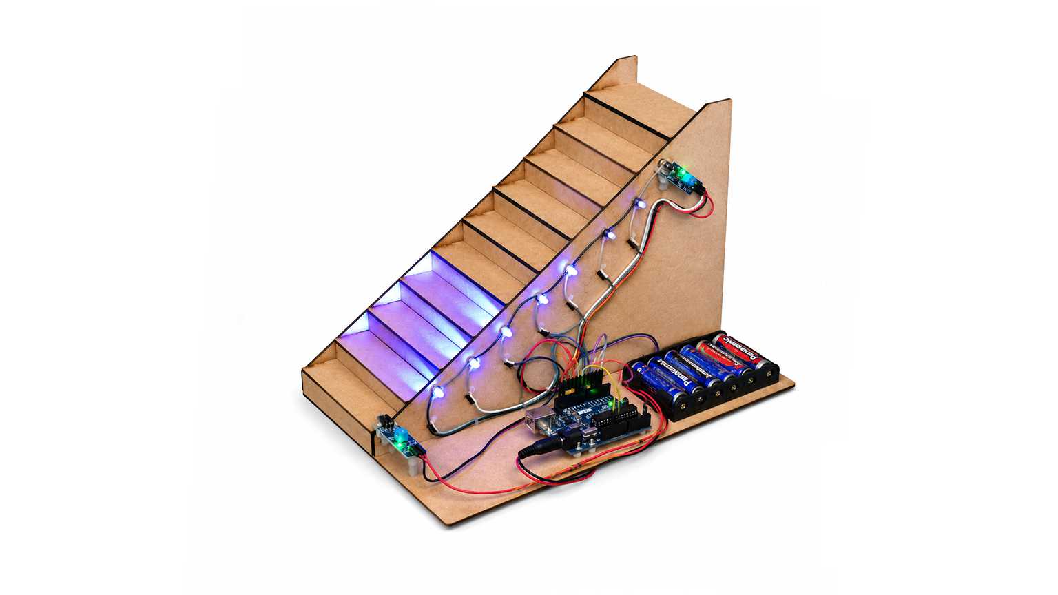 Arduino Automatic Staircase Lighting System