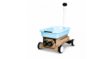 Food Delivery Robotic Car With Sorrow Man