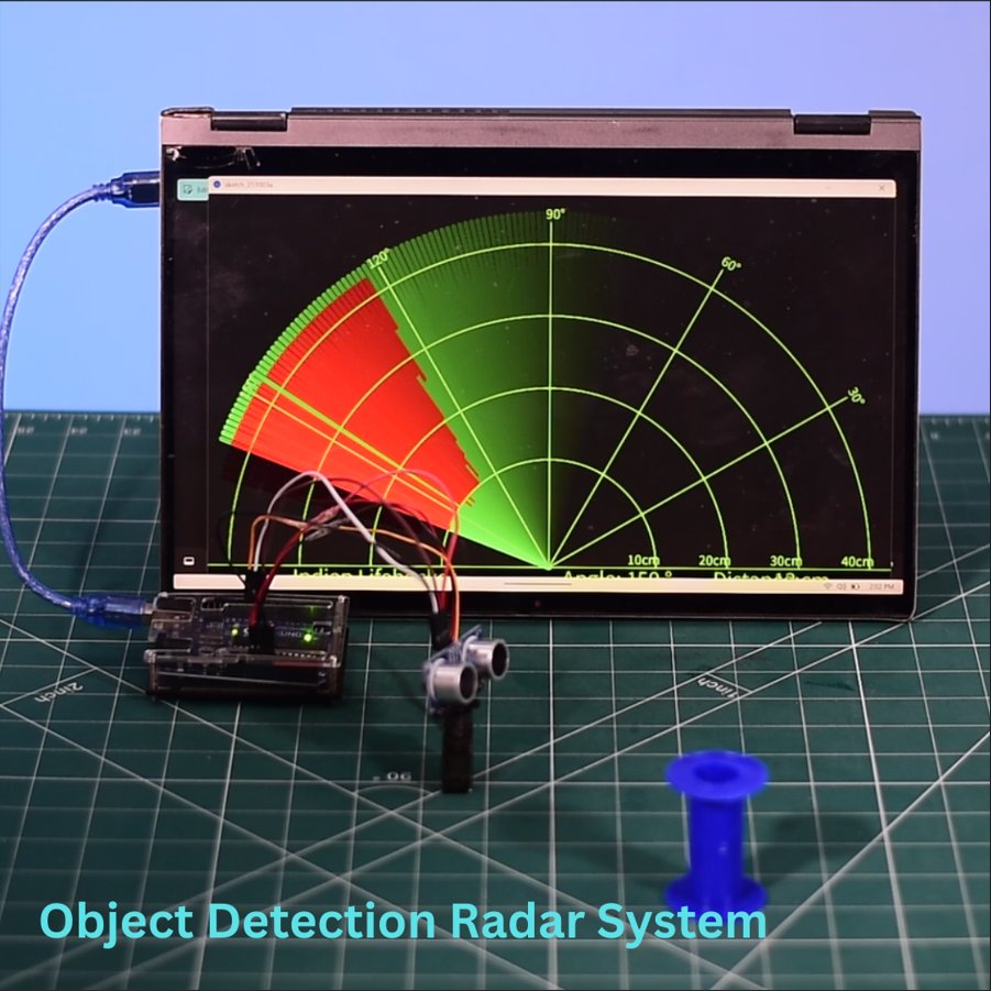 Arduino radar style scanning ultrasonic sensor Arduino object detection radar 0-180°
