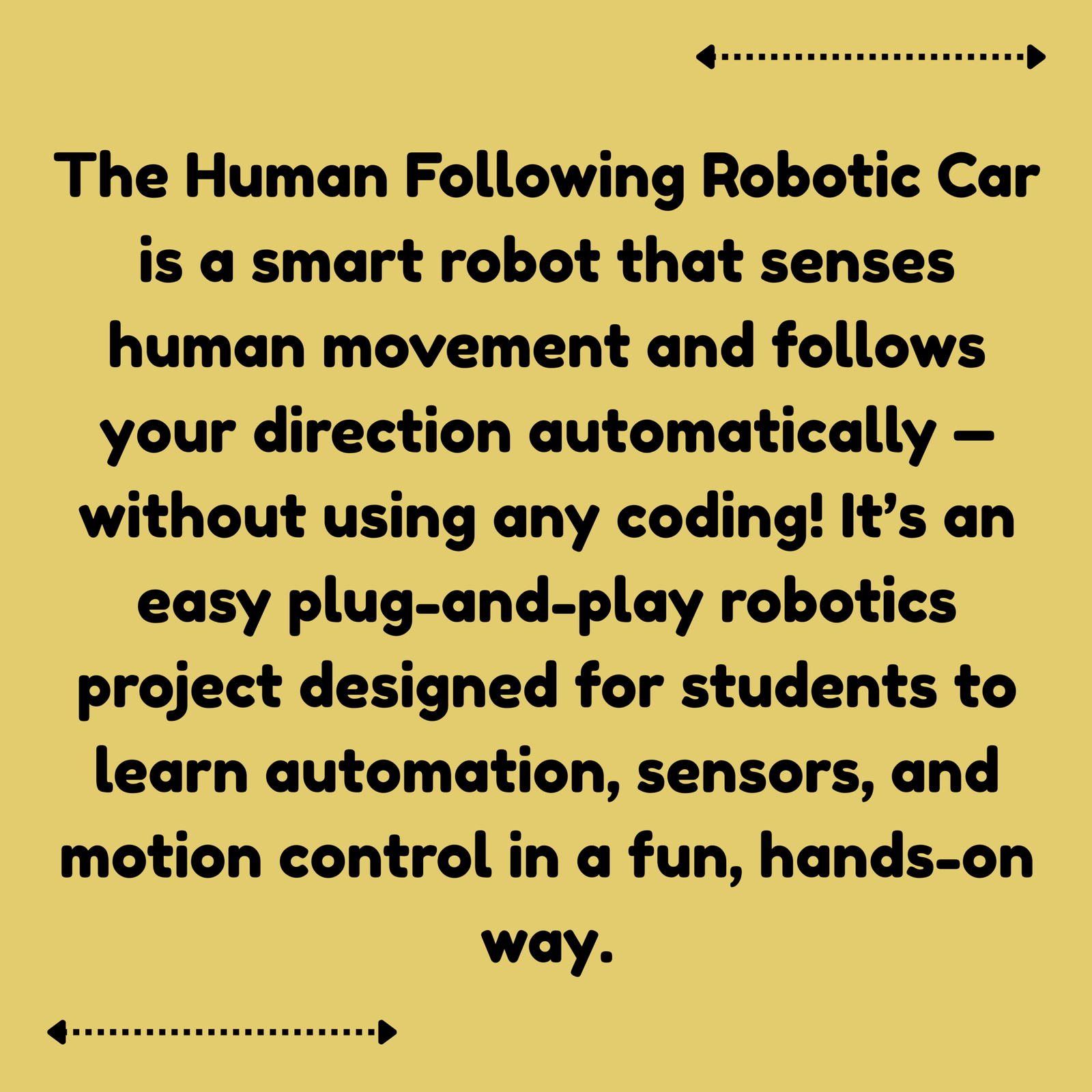 Arduino Human Follower Robotic Car Robotics Project for Students
