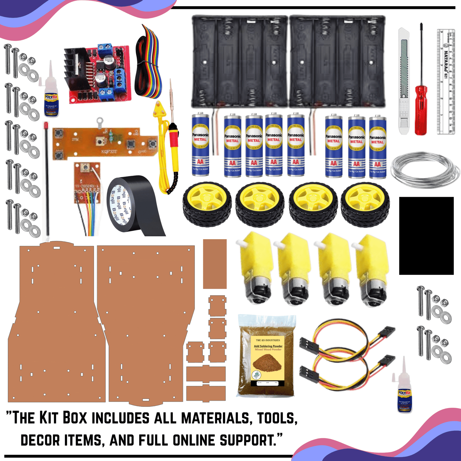 Remote control robotic car for students