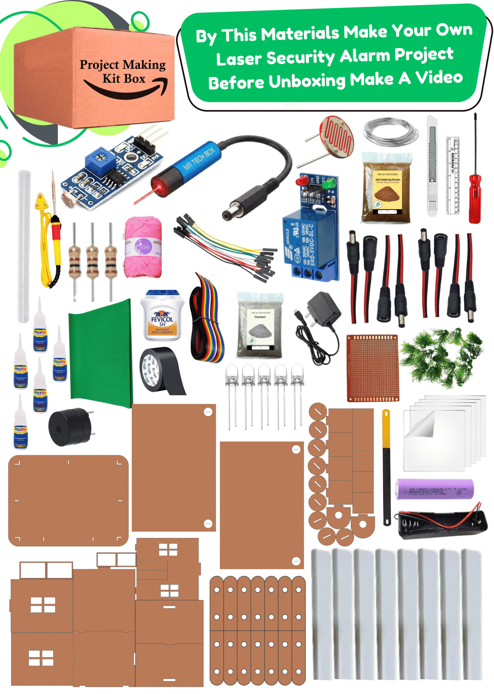 DIY Laser Security System Kit – LDR Sensor Alarm