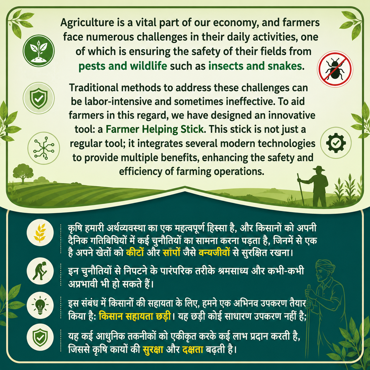 Life Saving Smart Stick for Farmers – Snake Prevention DIY Kit