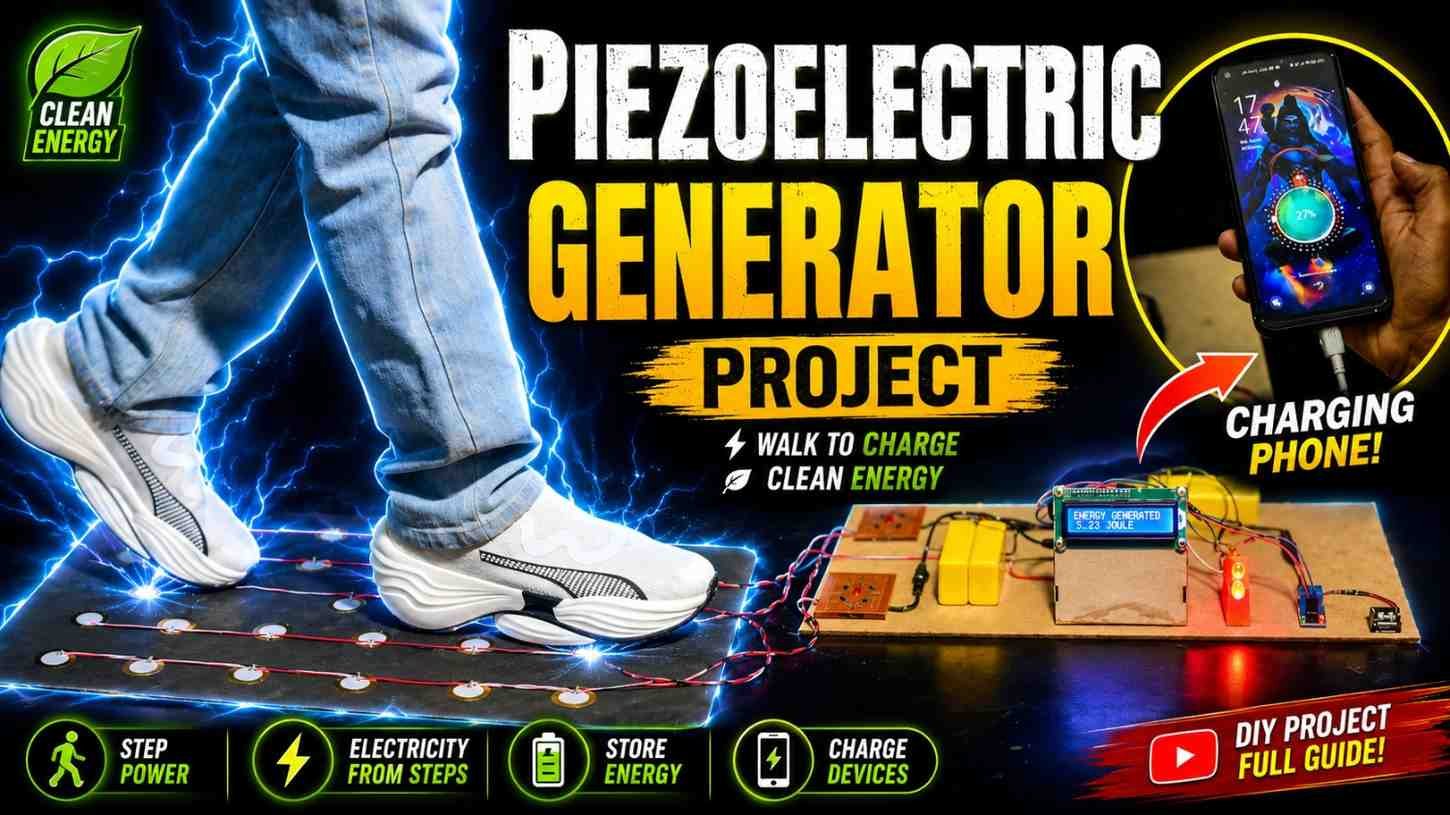 Arduino Based Footstep Power Generation Project Using Piezoelectric Sensors