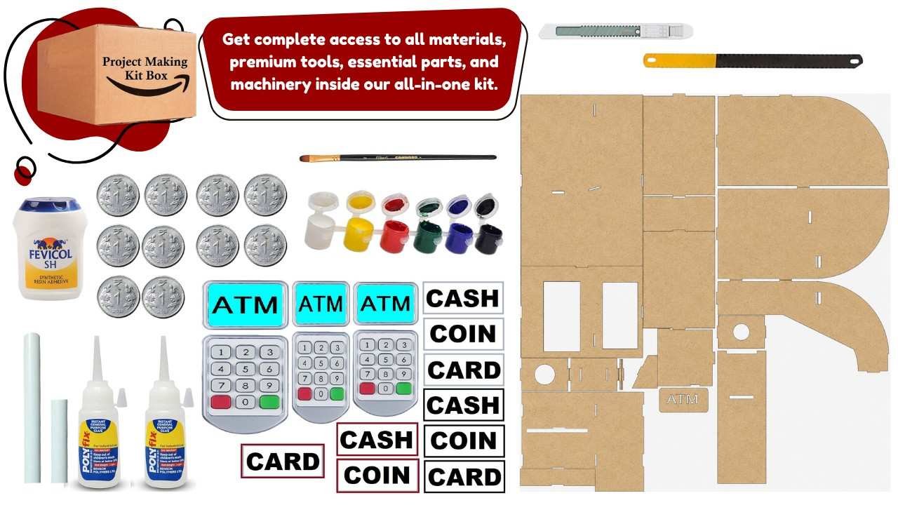 DIY ATM Coin Machine Kit | STEM Educational Science Project for Kids | ATM Project Working Modle