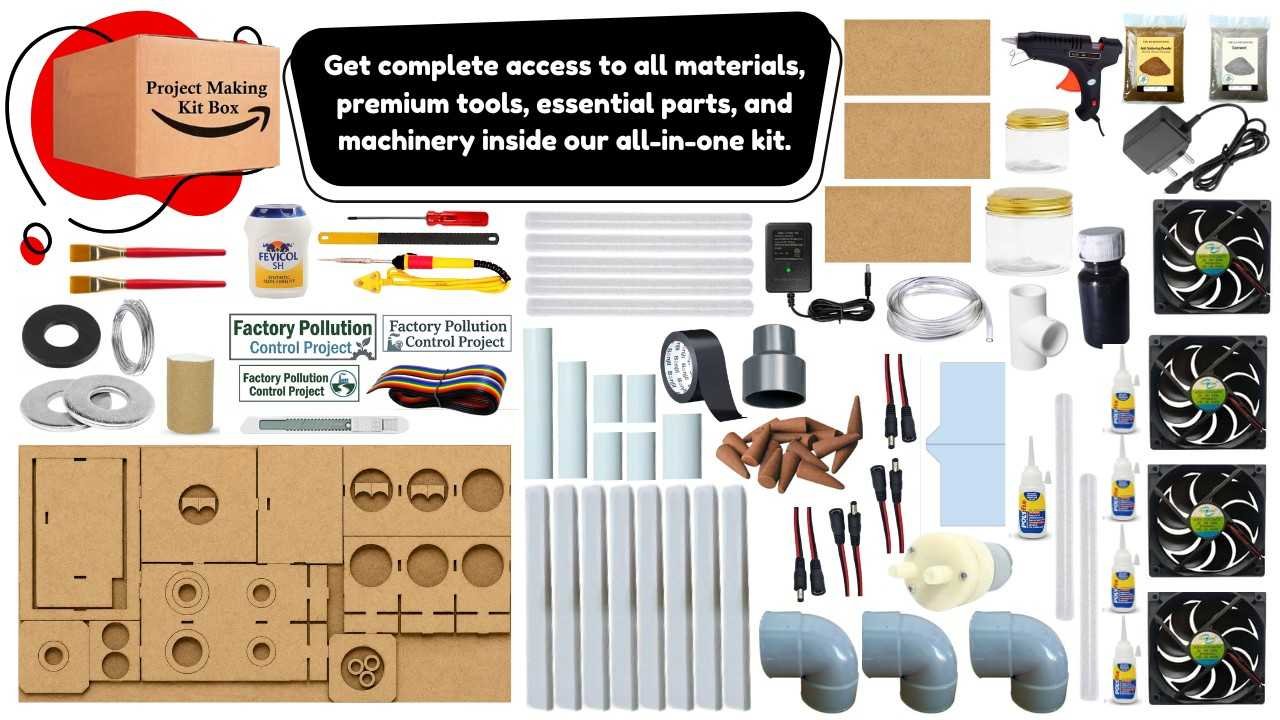 Industrial Smoke Pollution Control System Using Water Filtration and Air Purification project kit