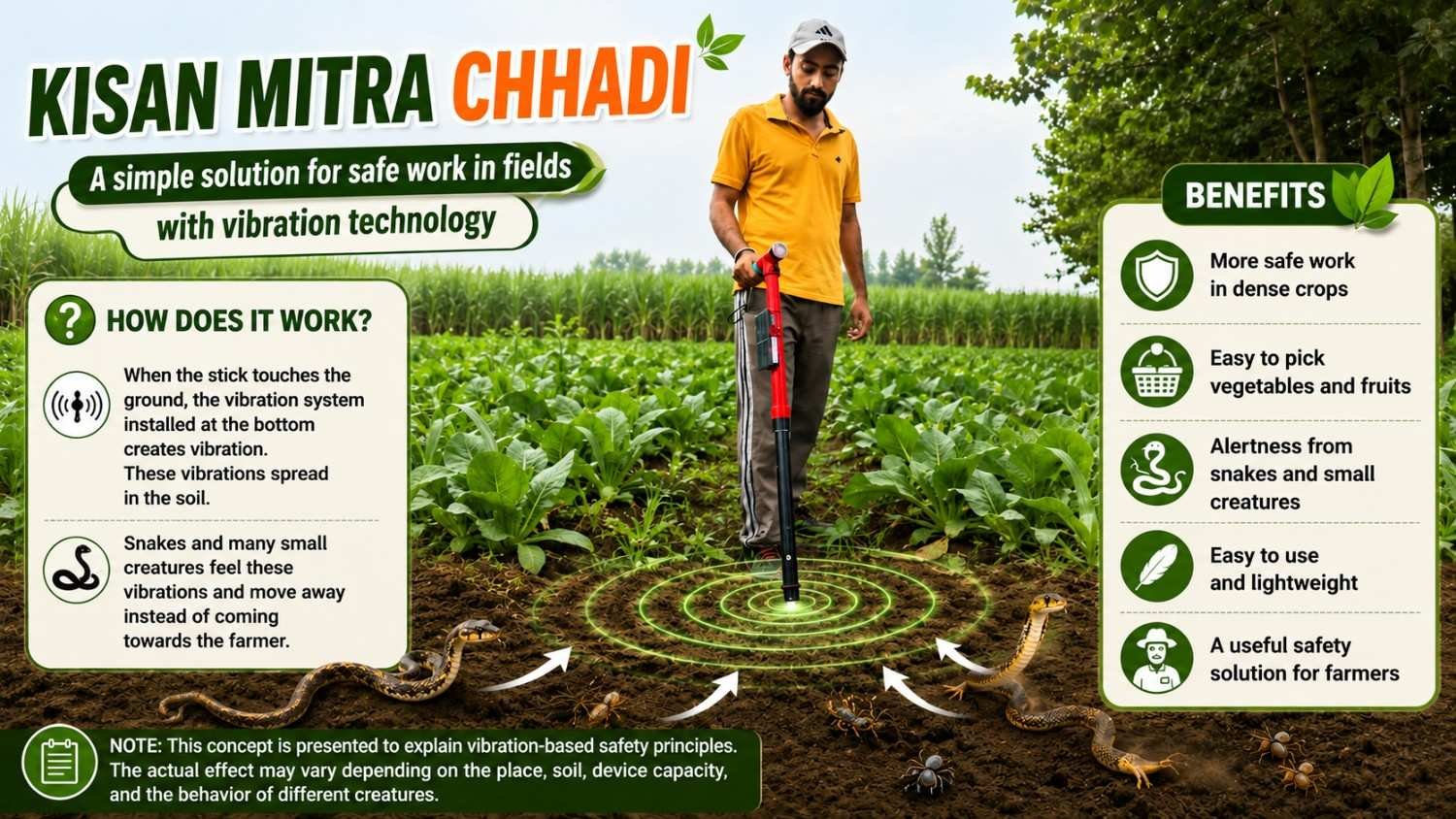 kisan mitra chhadi | Kisan Mitra Smart Stick