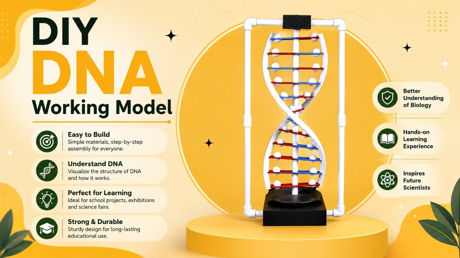 DNA Structure Model Kit for School Science Project | Biology Exhibition Project