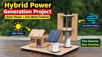DIY Hybrid Power Generator Project – Solar & Wind Energy Electricity Generation Model
