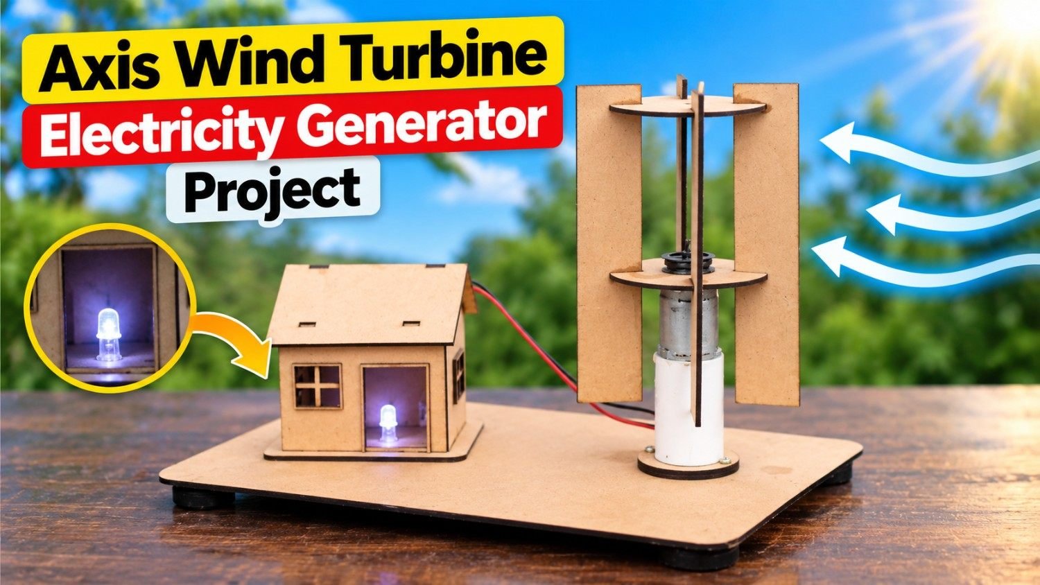X Wind Turbine – Wind Energy Electricity Generation DIY Science Project