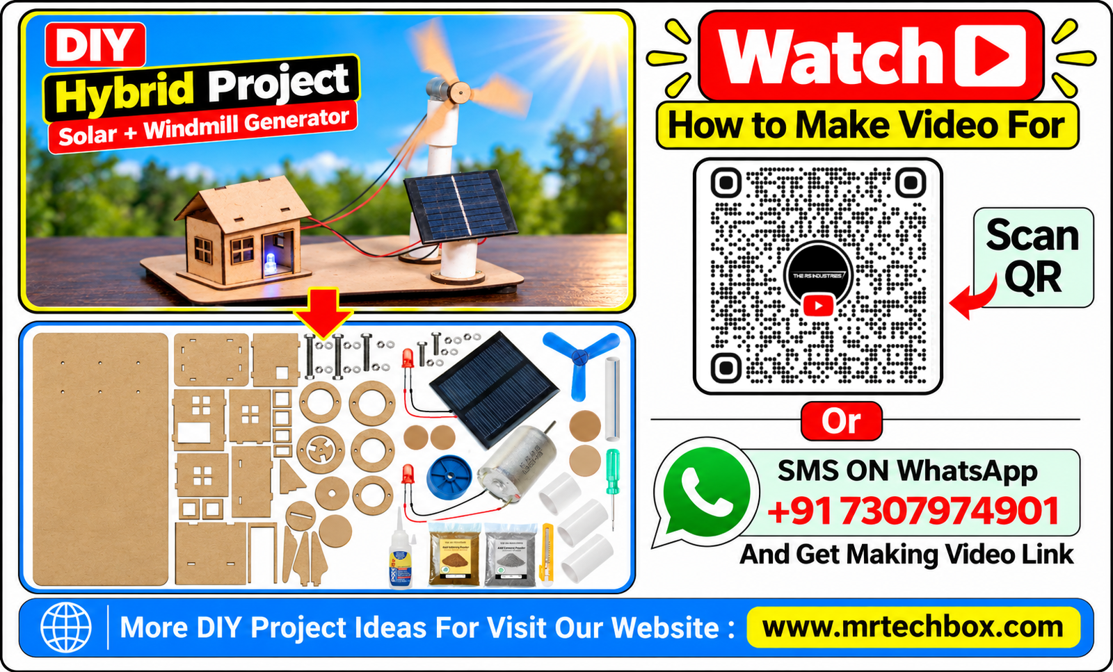 DIY Solar & Wind Hybrid Power Generator – Renewable Energy Working Model