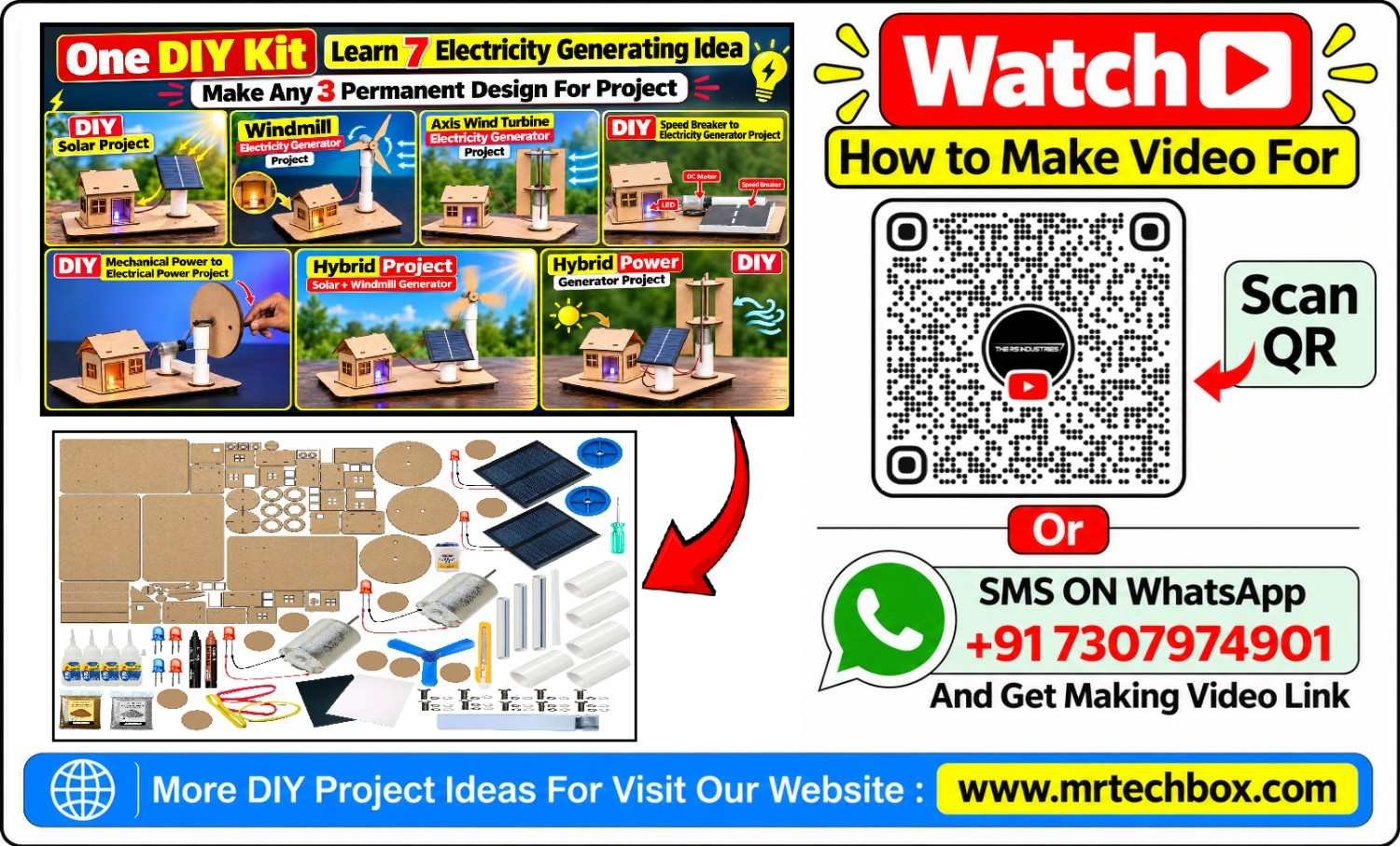 DIY Electricity Generation Kit – 7-in-1 Electricity Generator Science Project
